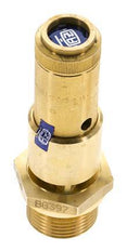 G 3/4'' Brass Pre-Set Safety Valve 6.6 bar (95.73 psi) DN 10