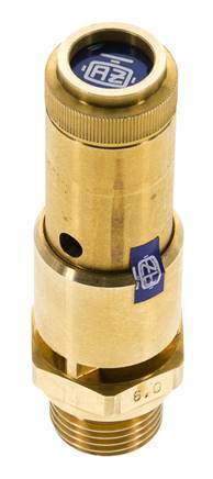 G 1/2'' Brass Pre-Set Safety Valve 8.5 bar (123.28 psi) DN 10