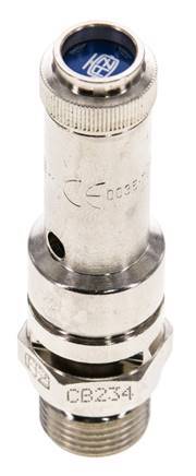 G 1/4'' Nickel-plated Brass Pre-Set Safety Valve 25 bar (362.6 psi) DN 8