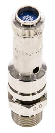 G 3/8'' Nickel-plated Brass Pre-Set Safety Valve 2.8 bar (40.61 psi) DN 8