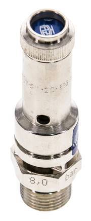 G 3/8'' Nickel-plated Brass Pre-Set Safety Valve 1 bar (14.5 psi) DN 8