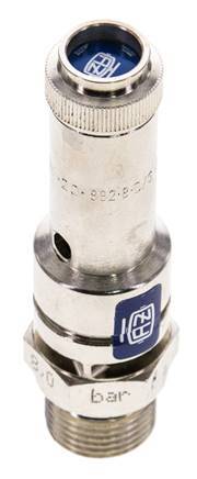 G 3/8'' Nickel-plated Brass Pre-Set Safety Valve 6 bar (87.02 psi) DN 8