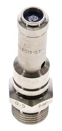 G 1/2'' Nickel-plated Brass Pre-Set Safety Valve 11.5 bar (166.8 psi) DN 8
