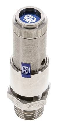 G 1/2'' Stainless steel 316 Ti Pre-Set Safety Valve 7 bar (101.53 psi) DN 10