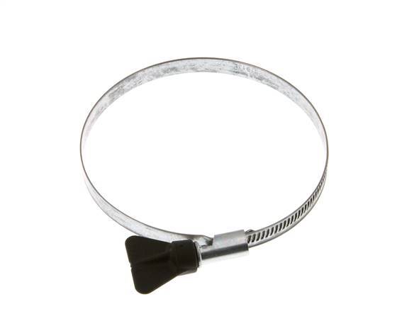 80 - 100 mm Hose Clamp with a Galvanised Steel 9 mm band With Butterfly Handle - Norma [5 Pieces]