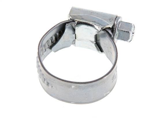 16 - 25 mm Hose Clamp with a Galvanised Steel 12 mm band - Ideal [10 Pieces]