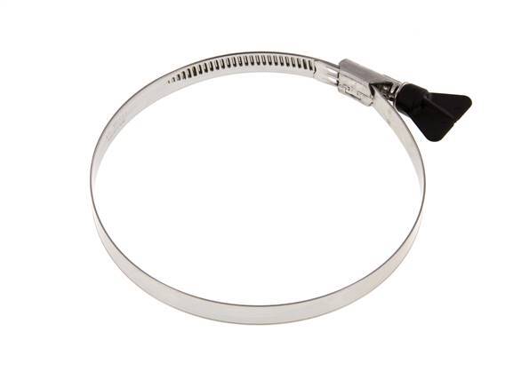 110 - 130 mm Hose Clamp with a Stainless Steel 304 12 mm band With Butterfly Handle - Norma