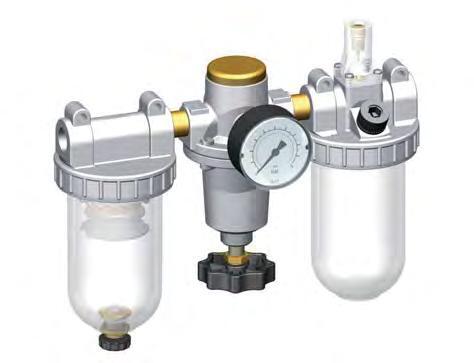 FRL 3-Part G3/8'' 1400 l/min 0.5-10.0bar/7-145psi Semi-Auto Polycarbonate Standard 2
