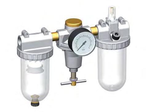 FRL 3-Part G1/2'' 3200 l/min 0.5-16.0bar/7-232psi Semi-Auto Metal Standard 3