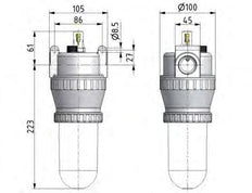 Lubricator G1'' Protective Cage Polycarbonate Standard 5