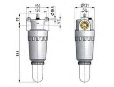 Lubricator G1 1/4'' Metal Standard 8