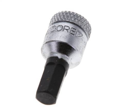 1/4" Gedore 28mm Long Pin Socket Insert for 6 mm Hexagonal Socket Screws