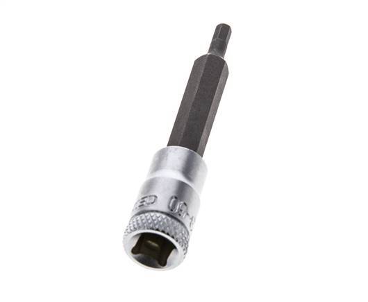 1/4" Gedore 60mm Long Pin Socket Insert for 3 mm Hexagonal Socket Screws