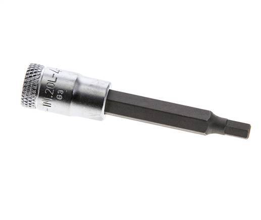 1/4" Gedore 60mm Long Pin Socket Insert for 4 mm Hexagonal Socket Screws