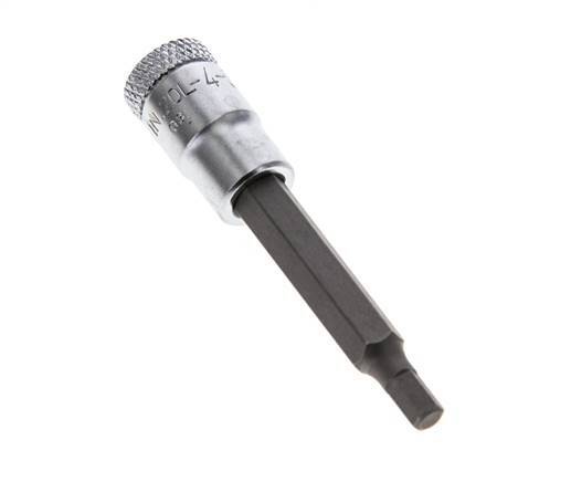 1/4" Gedore 60mm Long Pin Socket Insert for 4 mm Hexagonal Socket Screws