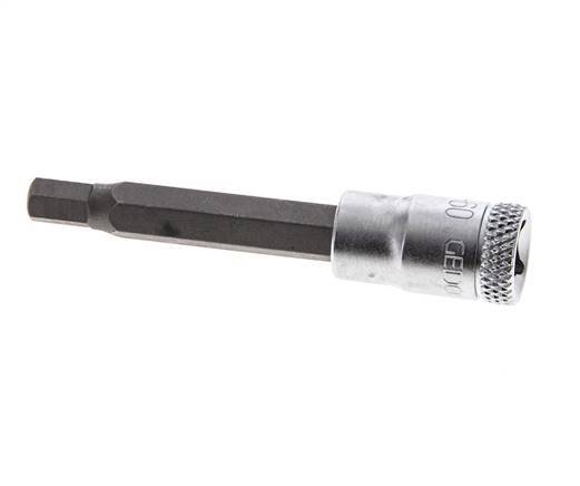 1/4" Gedore 60mm Long Pin Socket Insert for 5 mm Hexagonal Socket Screws