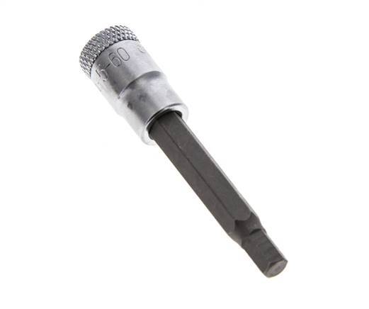 1/4" Gedore 60mm Long Pin Socket Insert for 5 mm Hexagonal Socket Screws