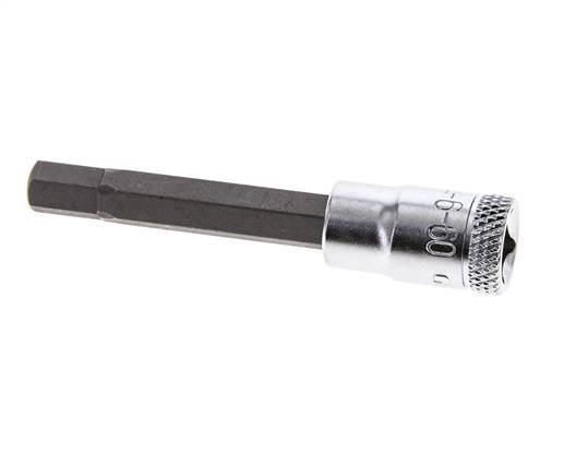 1/4" Gedore 60mm Long Pin Socket Insert for 6 mm Hexagonal Socket Screws