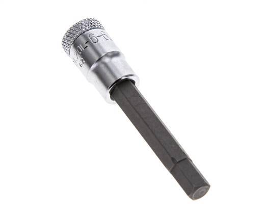 1/4" Gedore 60mm Long Pin Socket Insert for 6 mm Hexagonal Socket Screws
