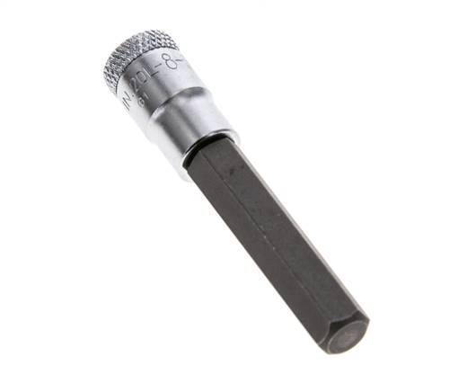 1/4" Gedore 60mm Long Pin Socket Insert for 8 mm Hexagonal Socket Screws