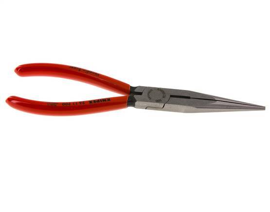 Knipex Straight Needle Nose Pliers 200 mm Plastic-coated Handles