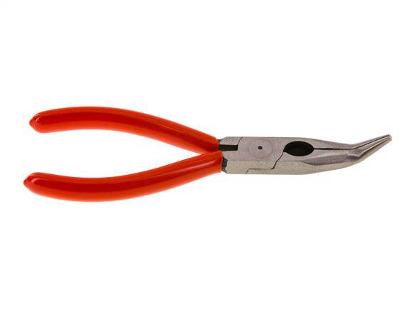 Knipex Angled Needle Nose Pliers 160 mm Plastic-coated Handles