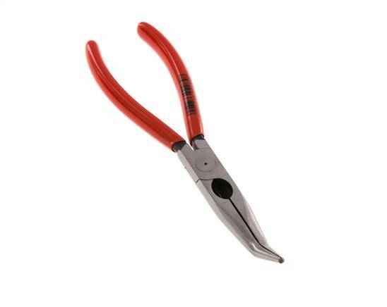 Knipex Angled Needle Nose Pliers 200 mm Plastic-coated Handles