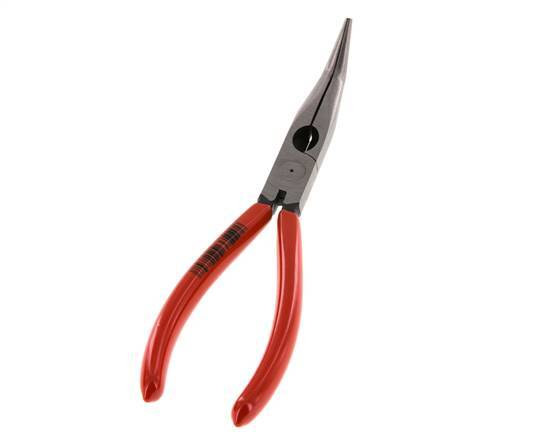 Knipex Angled Needle Nose Pliers 200 mm Plastic-coated Handles