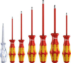 Wera 7-Piece Slotted/Phillips Laser Tip Voltage Tester Screwdriver Set