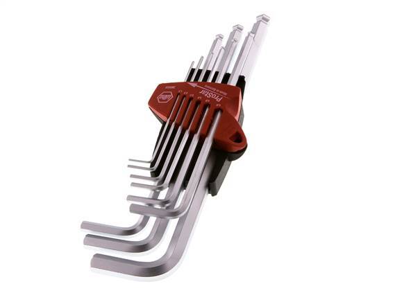 Wiha 9-Piece 1.5 To 10mm Hexagonal Allen Key Set Long With Ball Head