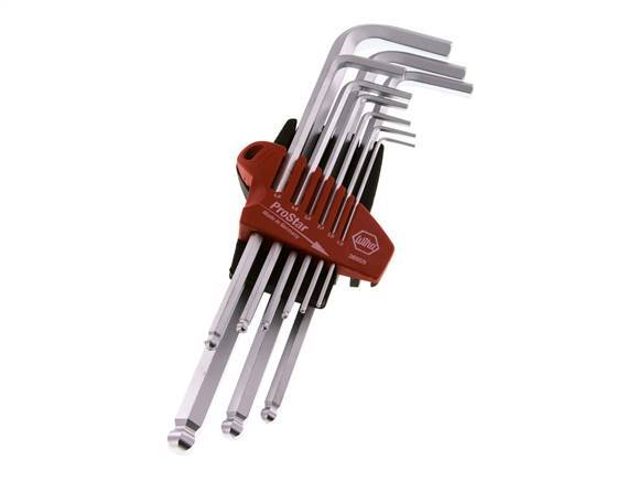 Wiha 9-Piece 1.5 To 10mm Hexagonal Allen Key Set Long With Ball Head