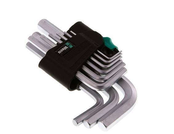 Wera 9-Piece 1.5 To 10mm Hexagonal Allen Key Set Short