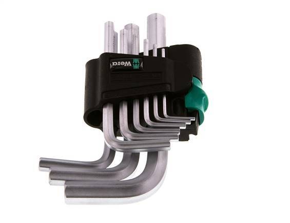 Wera 9-Piece 1.5 To 10mm Hexagonal Allen Key Set Short