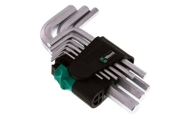 Wera 9-Piece 1.5 To 10mm Hexagonal Allen Key Set Short