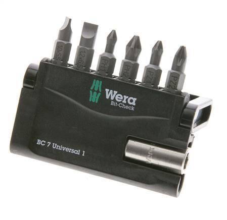 Wera 7-Piece Slotted/Phillips/Pozidriv Bit Assortment