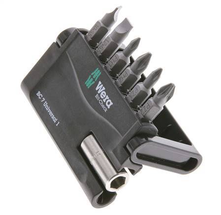 Wera 7-Piece Slotted/Phillips/Pozidriv Bit Assortment