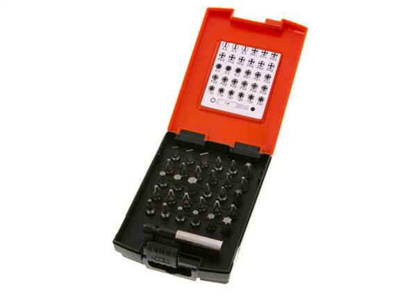 Wiha 31-Piece Bit Assortment Magnetic Bit Holder Plastic Box