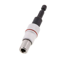 1/4" (6.3 mm) Magnetic Quick-Change Bit Holder Mechanically Locked One-Handed Operation
