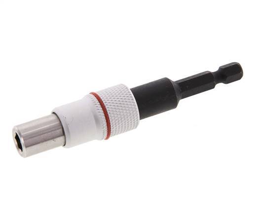 1/4" (6.3 mm) Magnetic Quick-Change Bit Holder Mechanically Locked One-Handed Operation