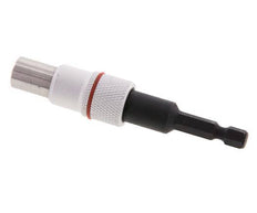 1/4" (6.3 mm) Magnetic Quick-Change Bit Holder Mechanically Locked One-Handed Operation