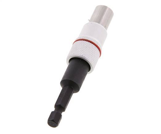 1/4" (6.3 mm) Magnetic Quick-Change Bit Holder Mechanically Locked One-Handed Operation
