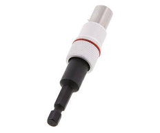 1/4" (6.3 mm) Magnetic Quick-Change Bit Holder Mechanically Locked One-Handed Operation