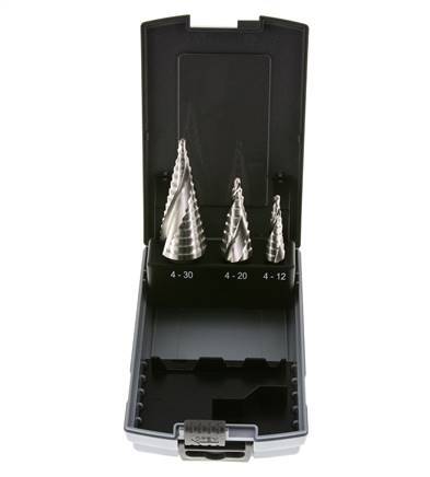 RUKO HSS 3-Piece Step Drill Set Sizes 0/9 1 2