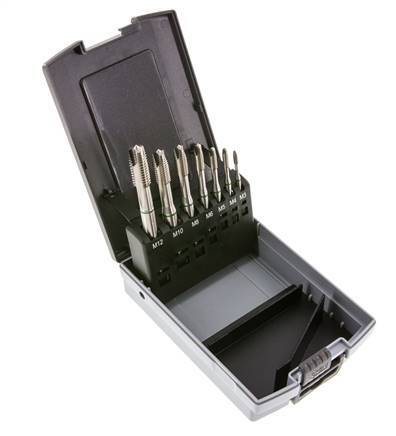 7-Piece Machine M3-M12 Thread Tapping Set HSS-E Throughway