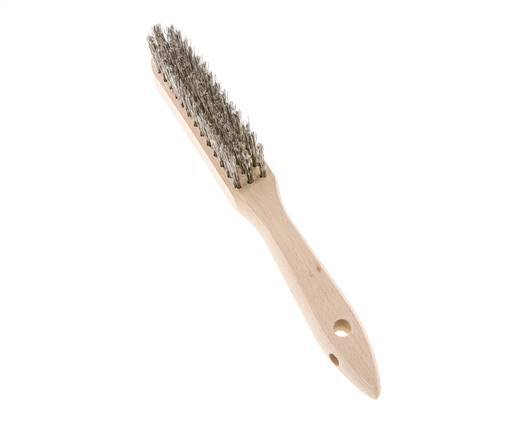 Hand Wire Brush 3-Row Stainless Steel Wire Corrugated