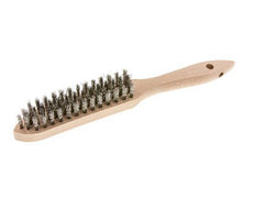 Hand Wire Brush 4-Row Stainless Steel Wire Corrugated