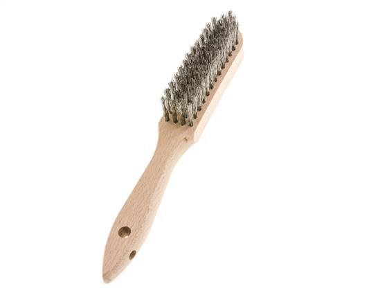 Hand Wire Brush 4-Row Stainless Steel Wire Corrugated