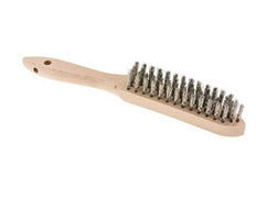 Hand Wire Brush 4-Row Stainless Steel Wire Corrugated