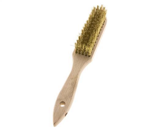 Hand Wire Brush 5-Row Brass Wire Corrugated
