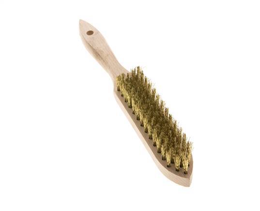 Hand Wire Brush 5-Row Brass Wire Corrugated